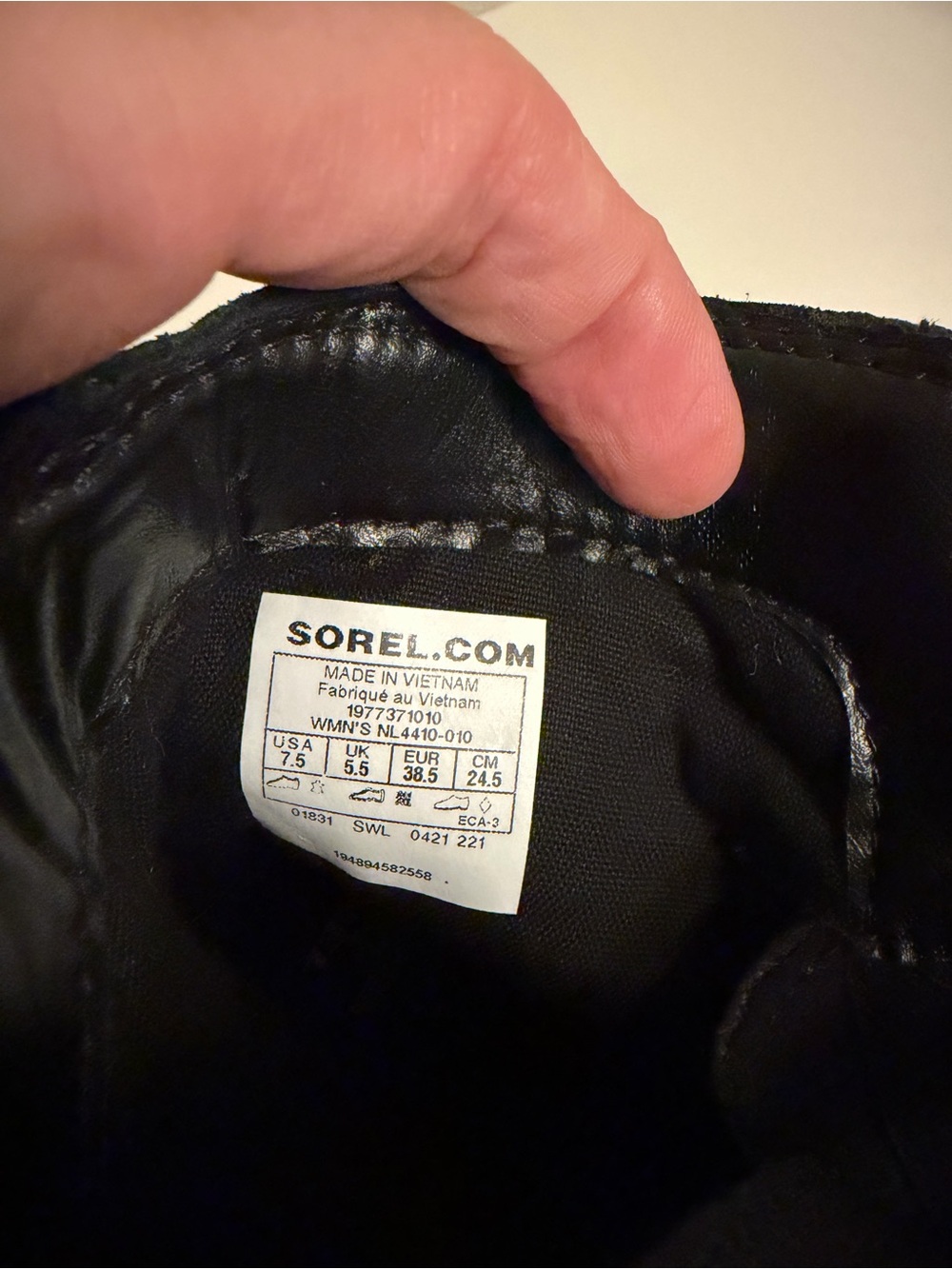 SOREL Women's Lennox Lace Waterproof Boots Black Suede Leather Size 7.5 - Picture 7 of 8
